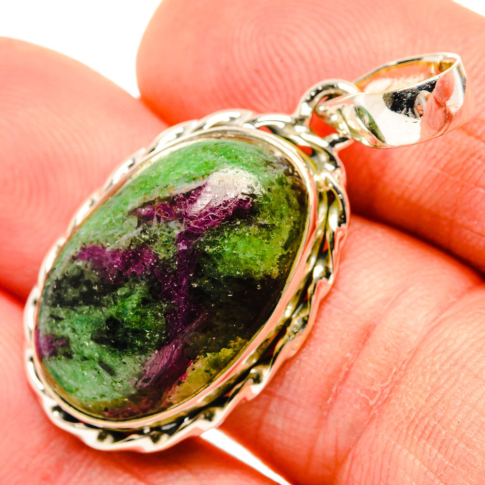 Ruby Zoisite Pendants handcrafted by Anasilvercos - PD30553