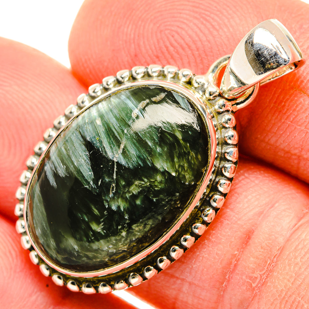 Seraphinite Pendants handcrafted by Anasilvercos - PD30556