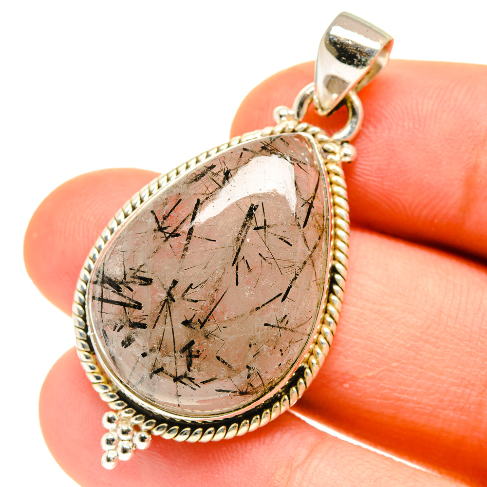 Tourmalinated Quartz Pendants handcrafted by Anasilvercos - PD3056