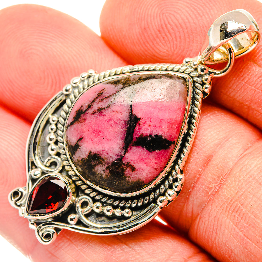 Rhodonite Pendants handcrafted by Anasilvercos - PD30568