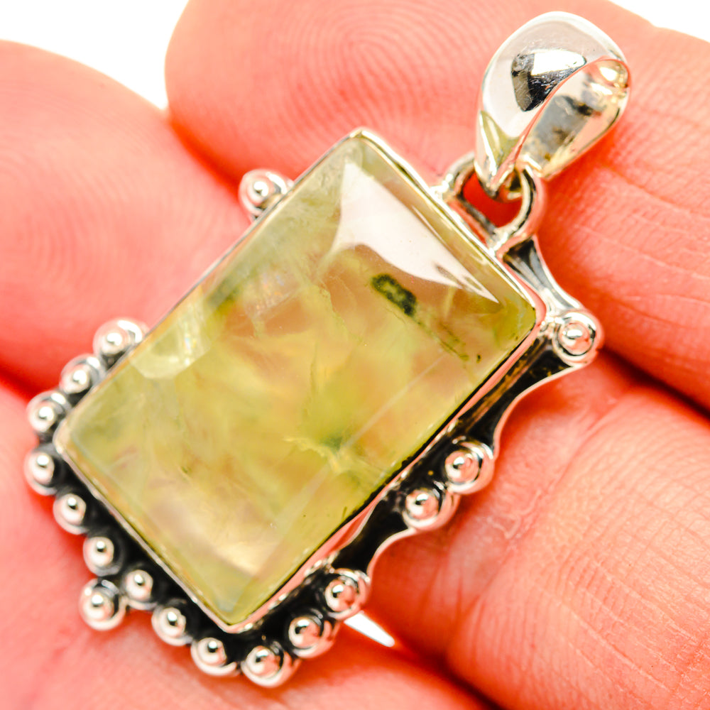 Prehnite Pendants handcrafted by Anasilvercos - PD30578