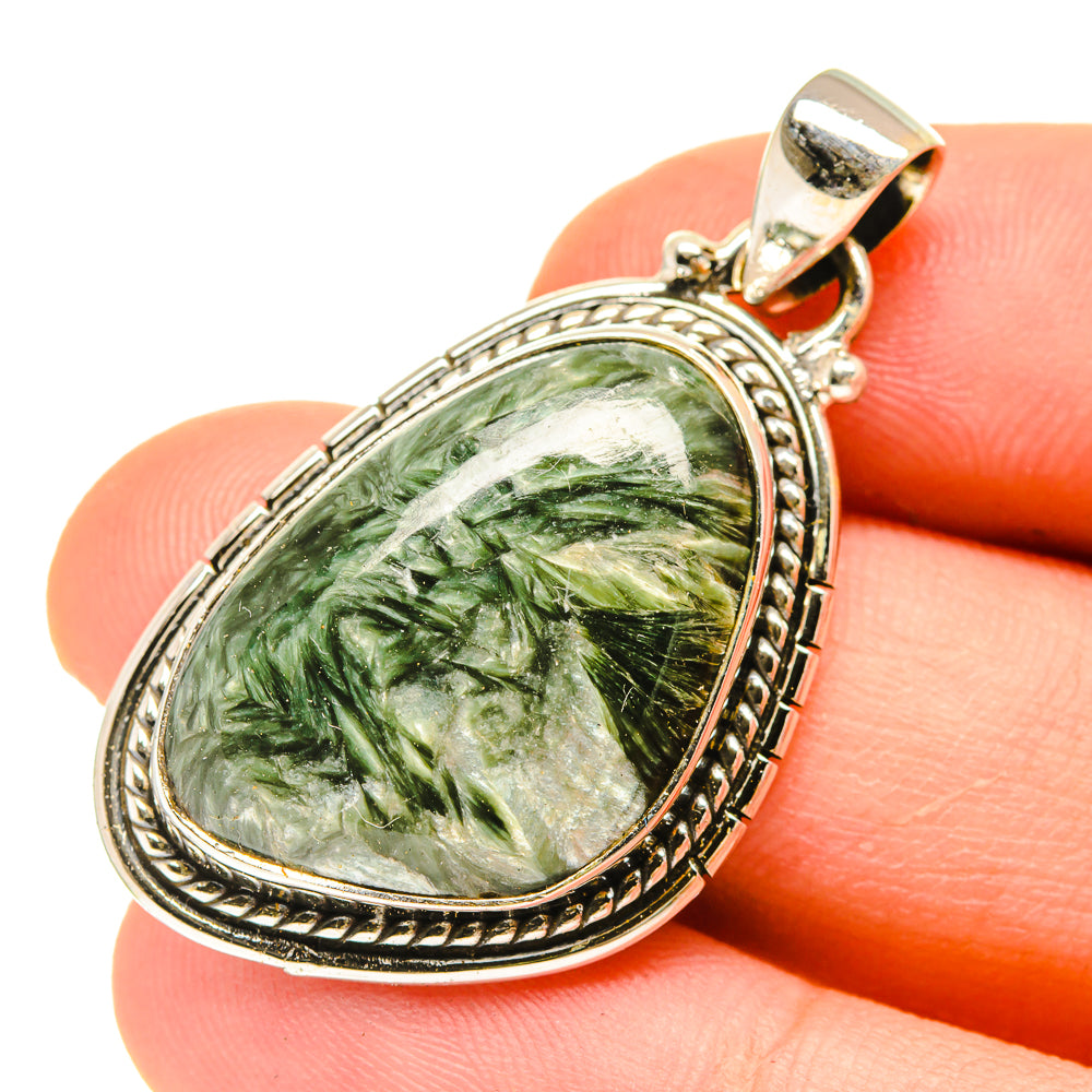 Seraphinite Pendants handcrafted by Anasilvercos - PD3058