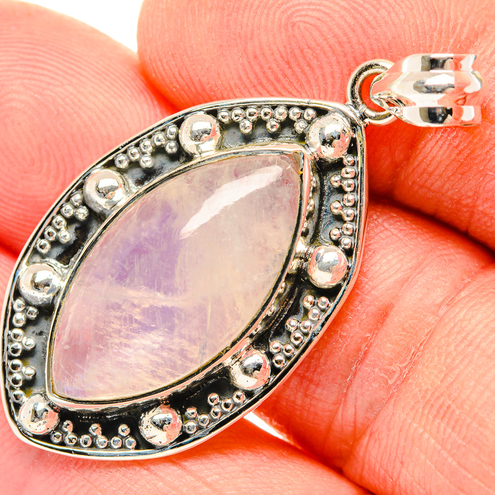 Rainbow Moonstone Pendants handcrafted by Anasilvercos - PD30583