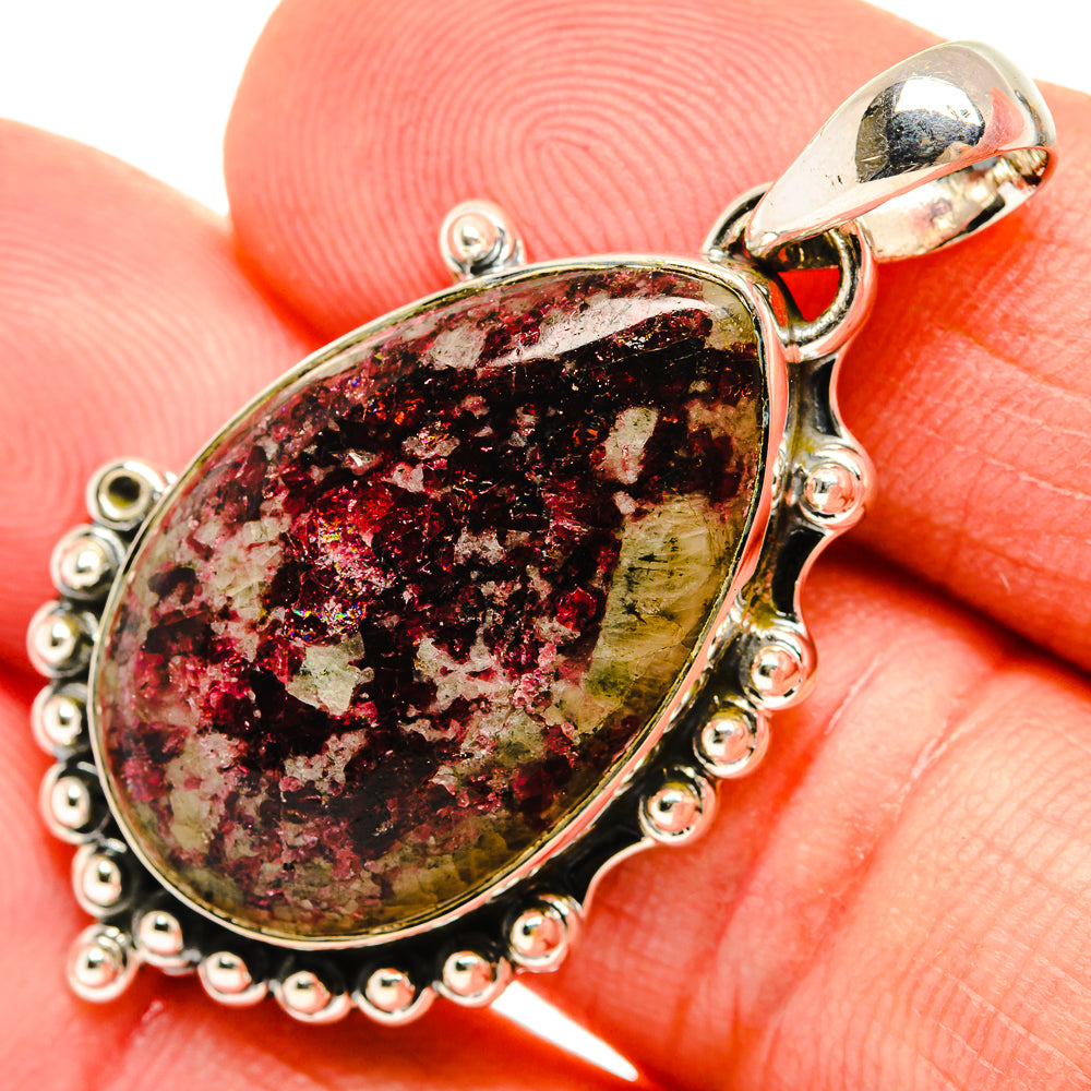 Russian Eudialyte Pendants handcrafted by Anasilvercos - PD30602