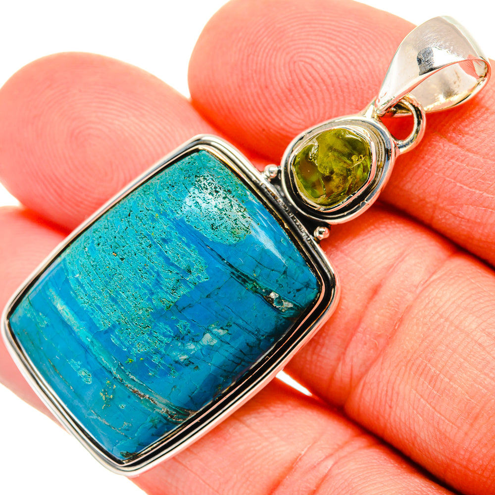 Chrysocolla Pendants handcrafted by Anasilvercos - PD30607
