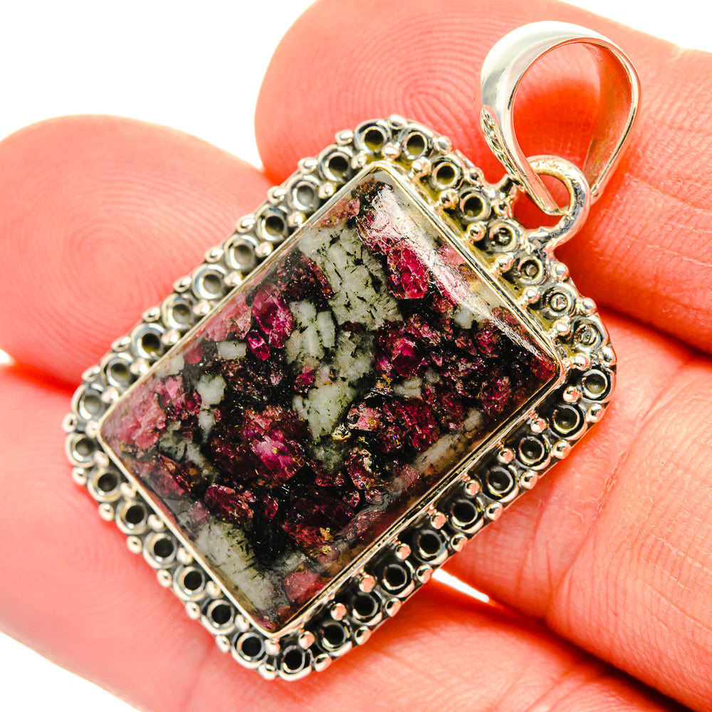 Russian Eudialyte Pendants handcrafted by Anasilvercos - PD30612
