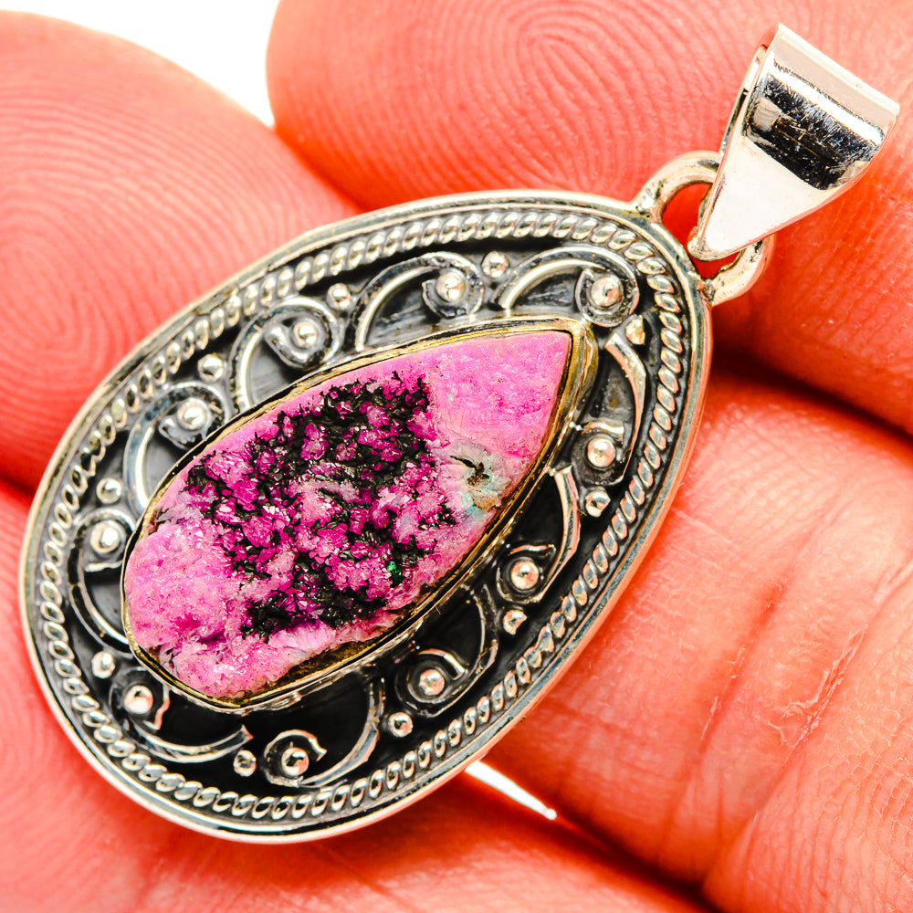 Cobalto Calcite Druzy Pendants handcrafted by Anasilvercos - PD30638
