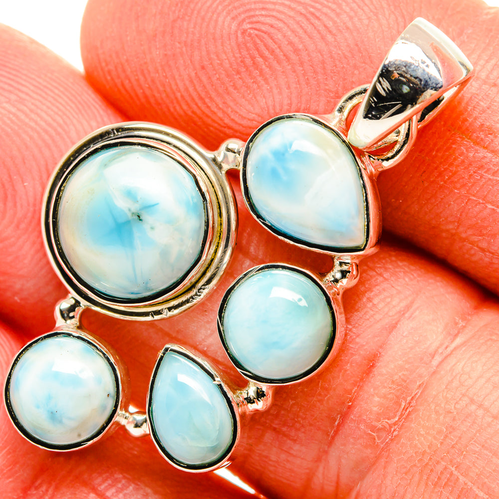Larimar Pendants handcrafted by Anasilvercos - PD30644