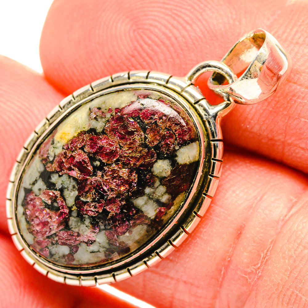 Russian Eudialyte Pendants handcrafted by Anasilvercos - PD30646
