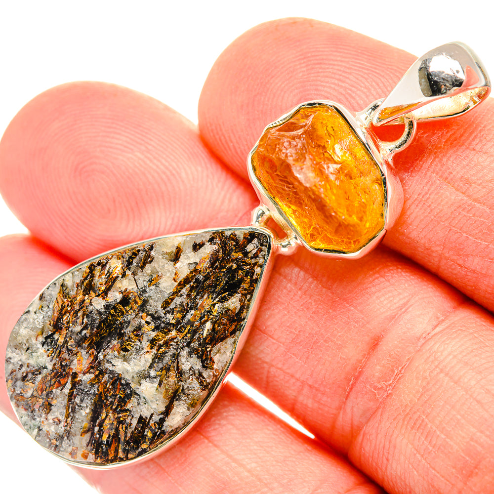 Astrophyllite Pendants handcrafted by Anasilvercos - PD30648
