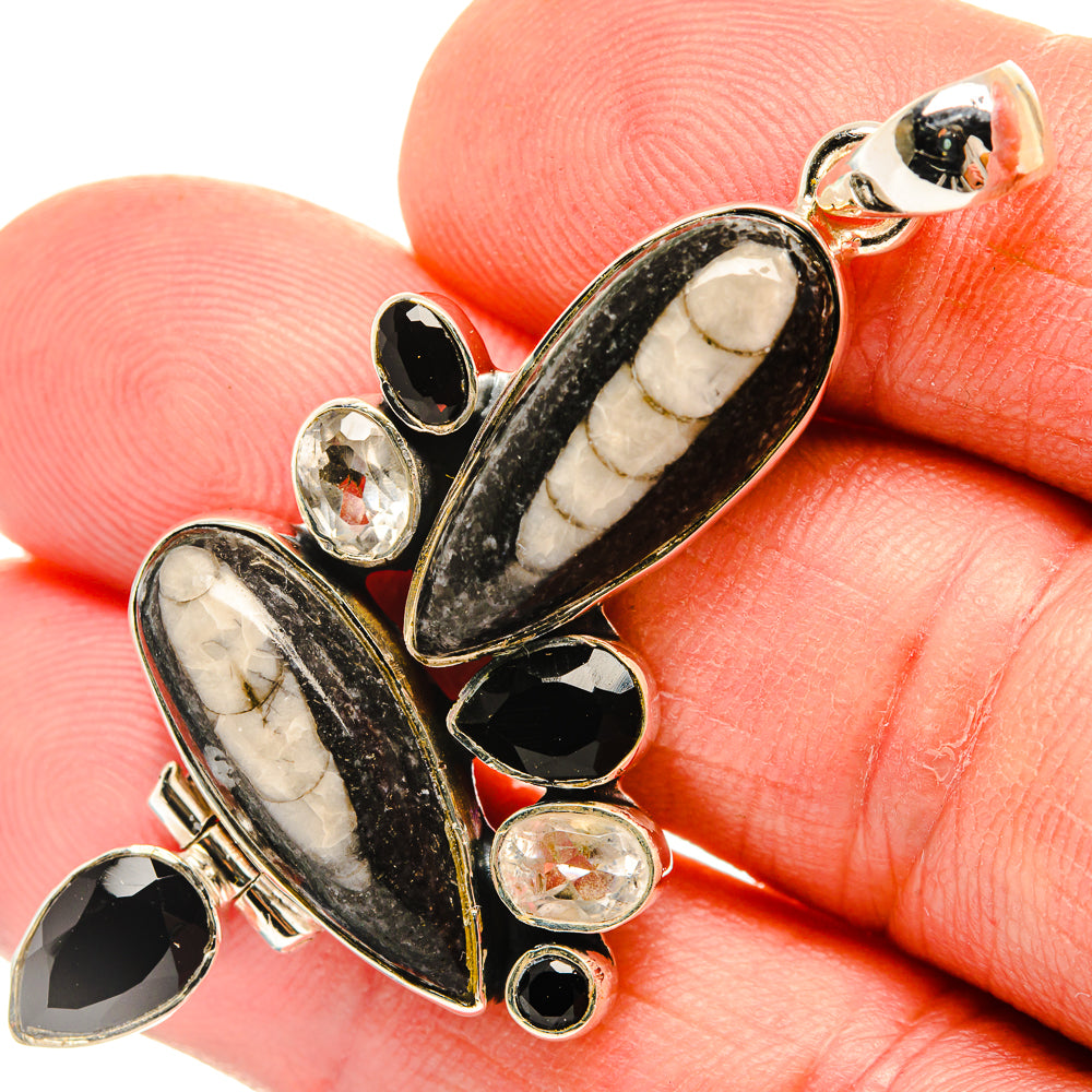 Orthoceras Fossil Pendants handcrafted by Anasilvercos - PD30650