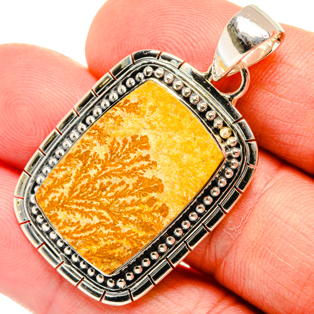 Germany Psilomelane Dendrite Pendants handcrafted by Anasilvercos - PD30652