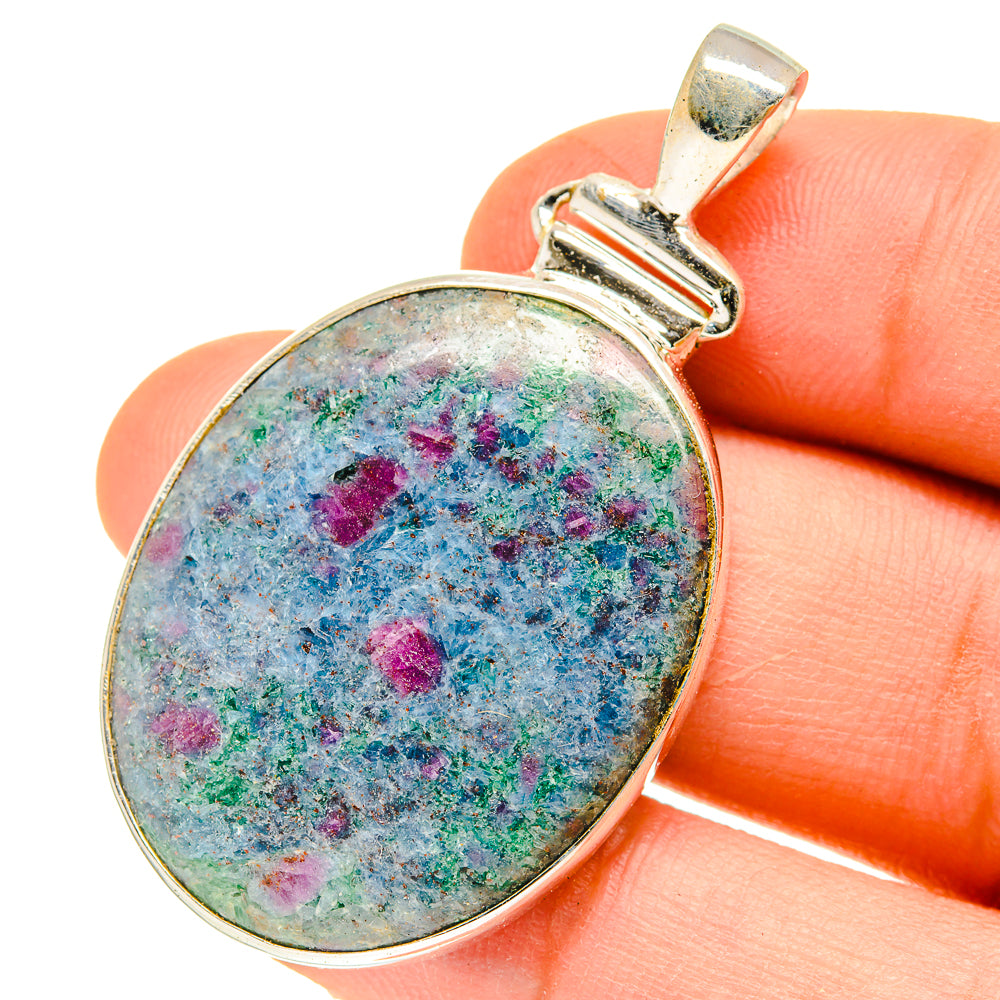Ruby Fuchsite Pendants handcrafted by Anasilvercos - PD3066