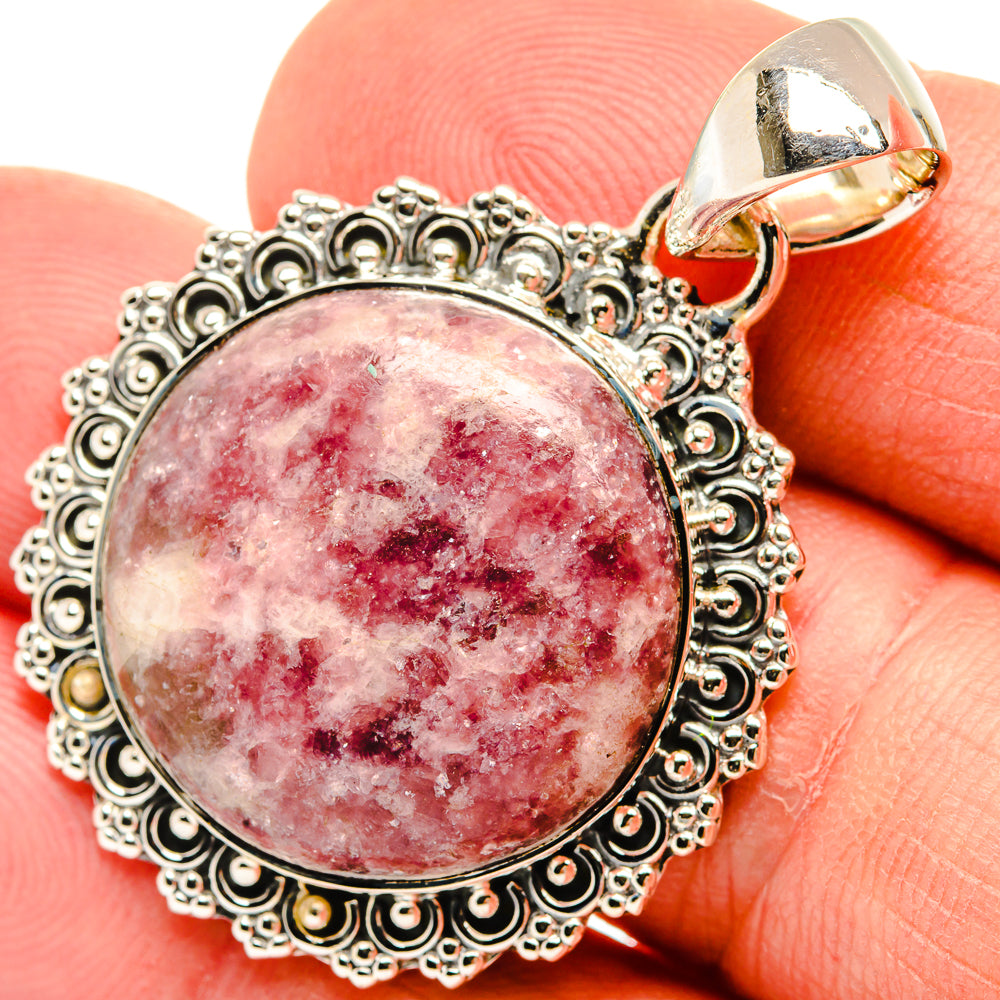 Lepidolite Pendants handcrafted by Anasilvercos - PD30662