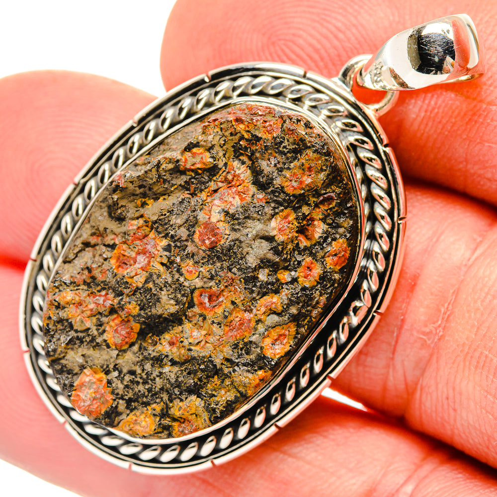 Fireworks Obsidian Pendants handcrafted by Anasilvercos - PD30664