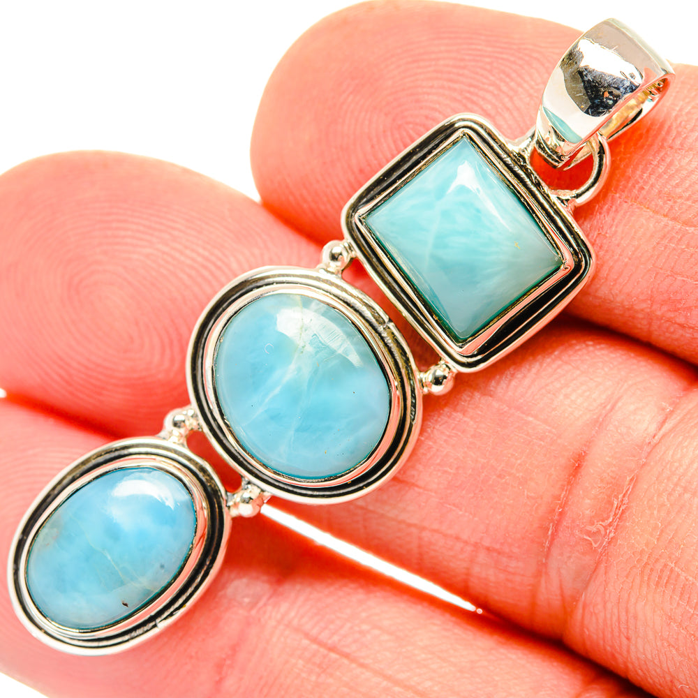 Larimar Pendants handcrafted by Anasilvercos - PD30666