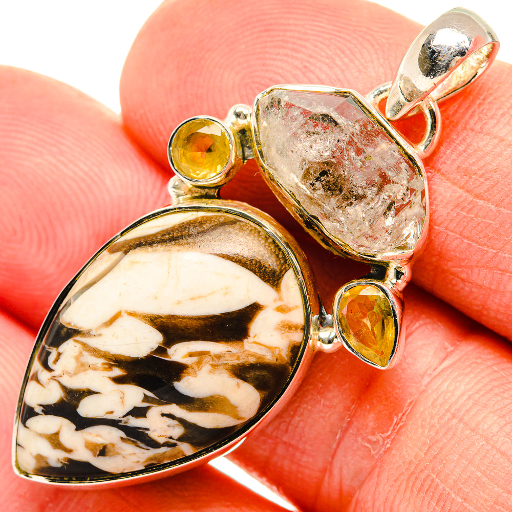Peanut Wood Jasper Pendants handcrafted by Anasilvercos - PD30671