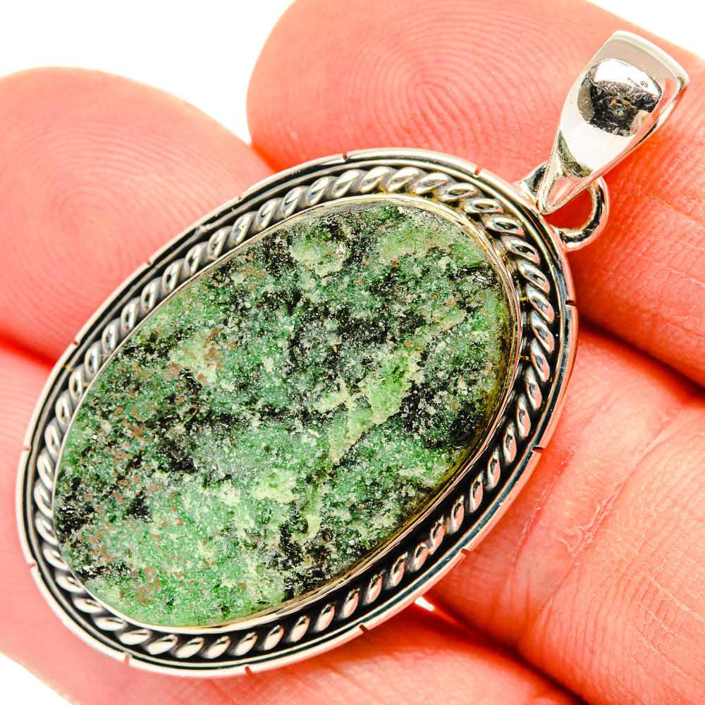 Green Fuchsite Pendants handcrafted by Anasilvercos - PD30687
