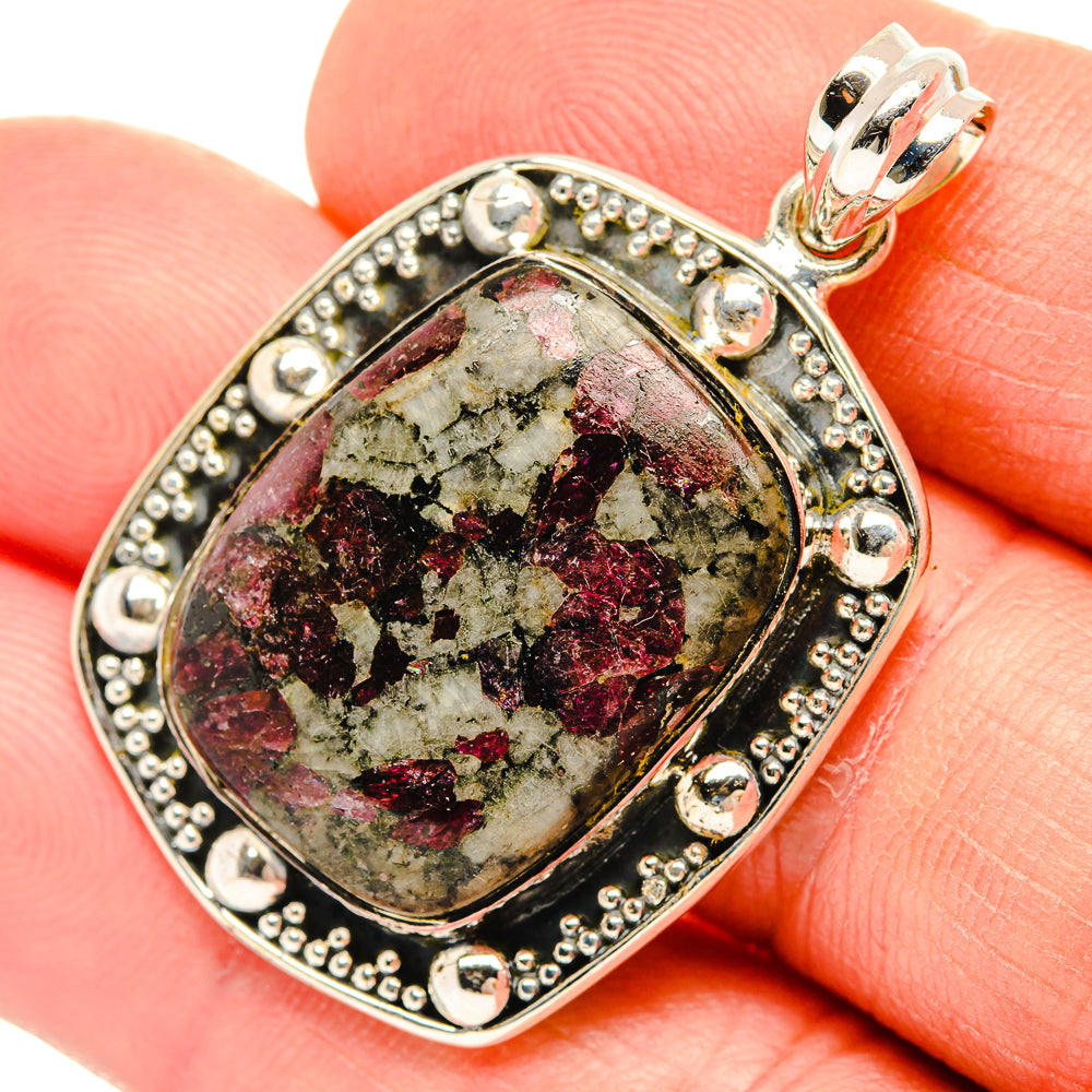 Russian Eudialyte Pendants handcrafted by Anasilvercos - PD30689