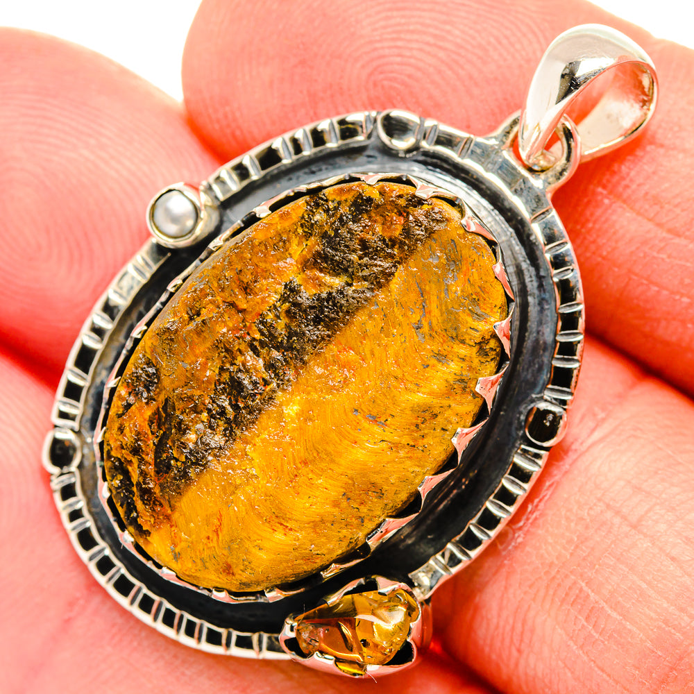 Tiger Eye Pendants handcrafted by Anasilvercos - PD30690