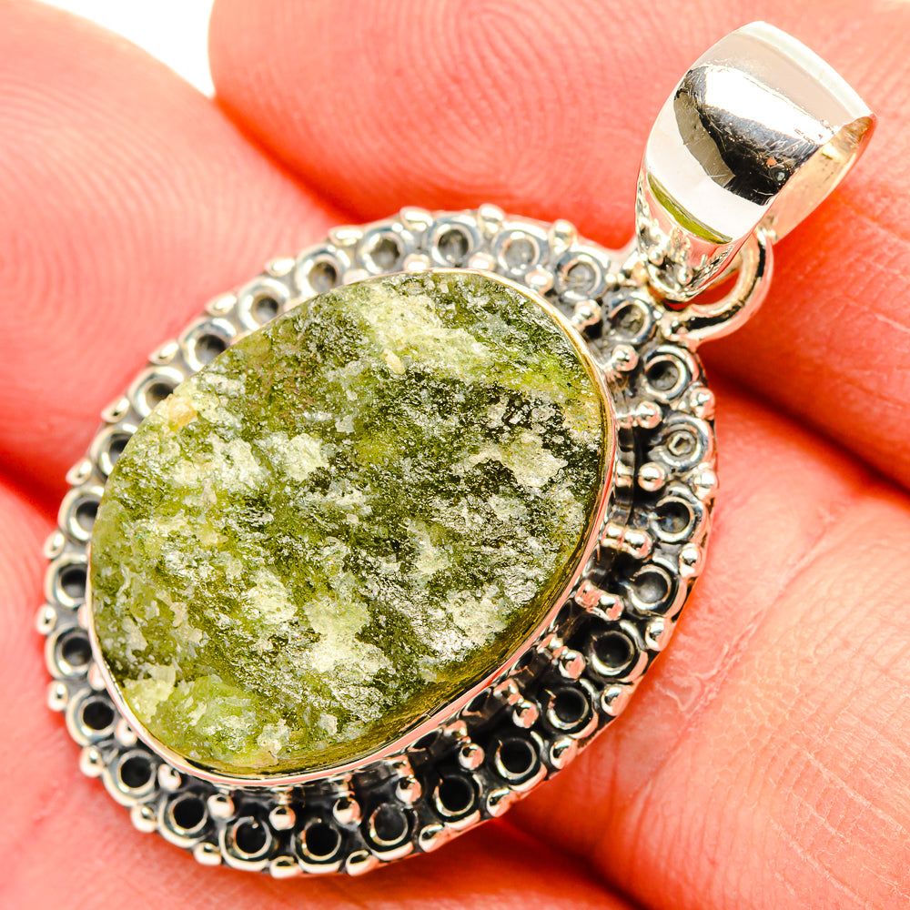 Green Tourmaline Pendants handcrafted by Anasilvercos - PD30693