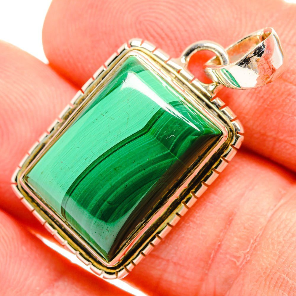 Malachite Pendants handcrafted by Anasilvercos - PD30706