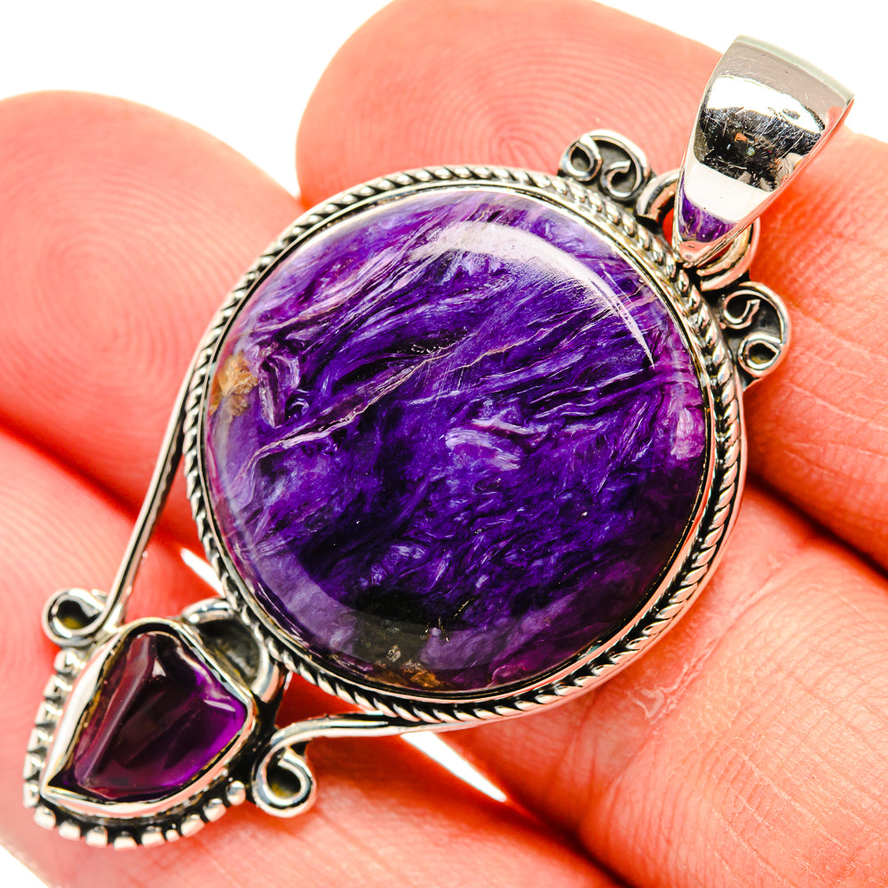 Charoite Pendants handcrafted by Anasilvercos - PD30716