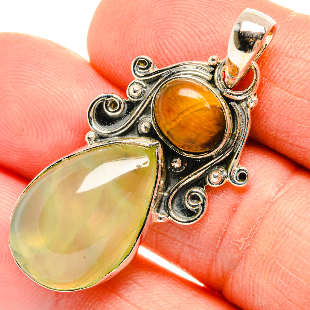 Prehnite Pendants handcrafted by Anasilvercos - PD30721