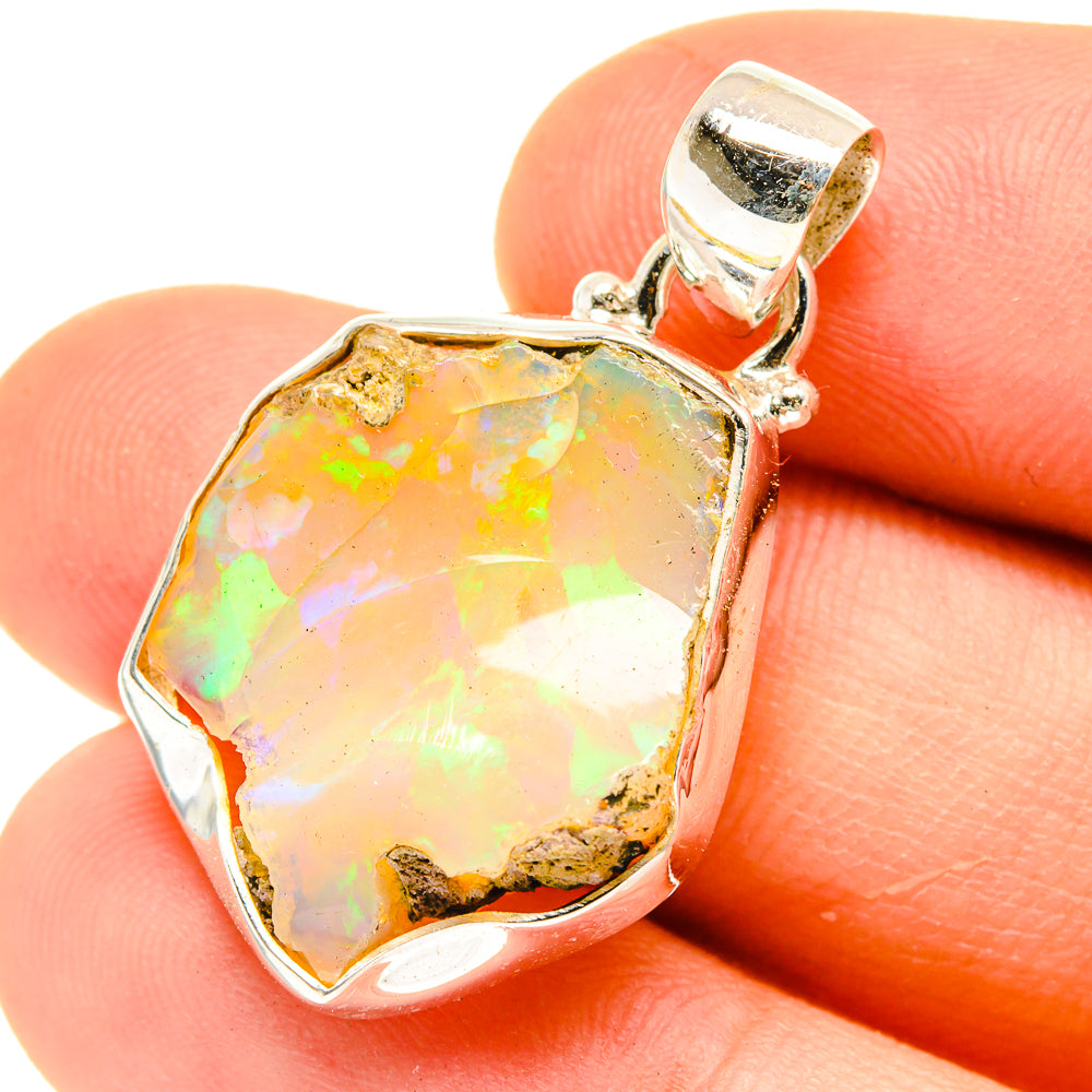Ethiopian Opal Pendants handcrafted by Anasilvercos - PD3073