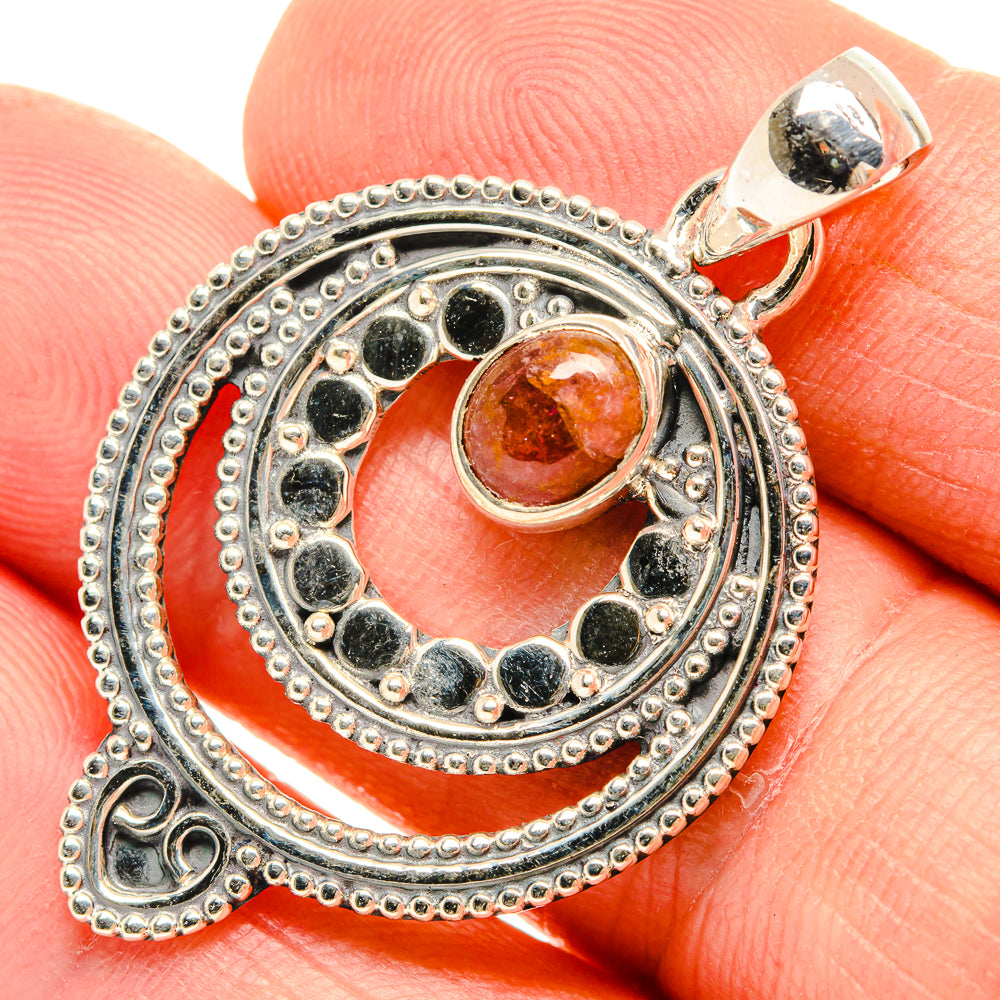 Pink Tourmaline Pendants handcrafted by Anasilvercos - PD30749