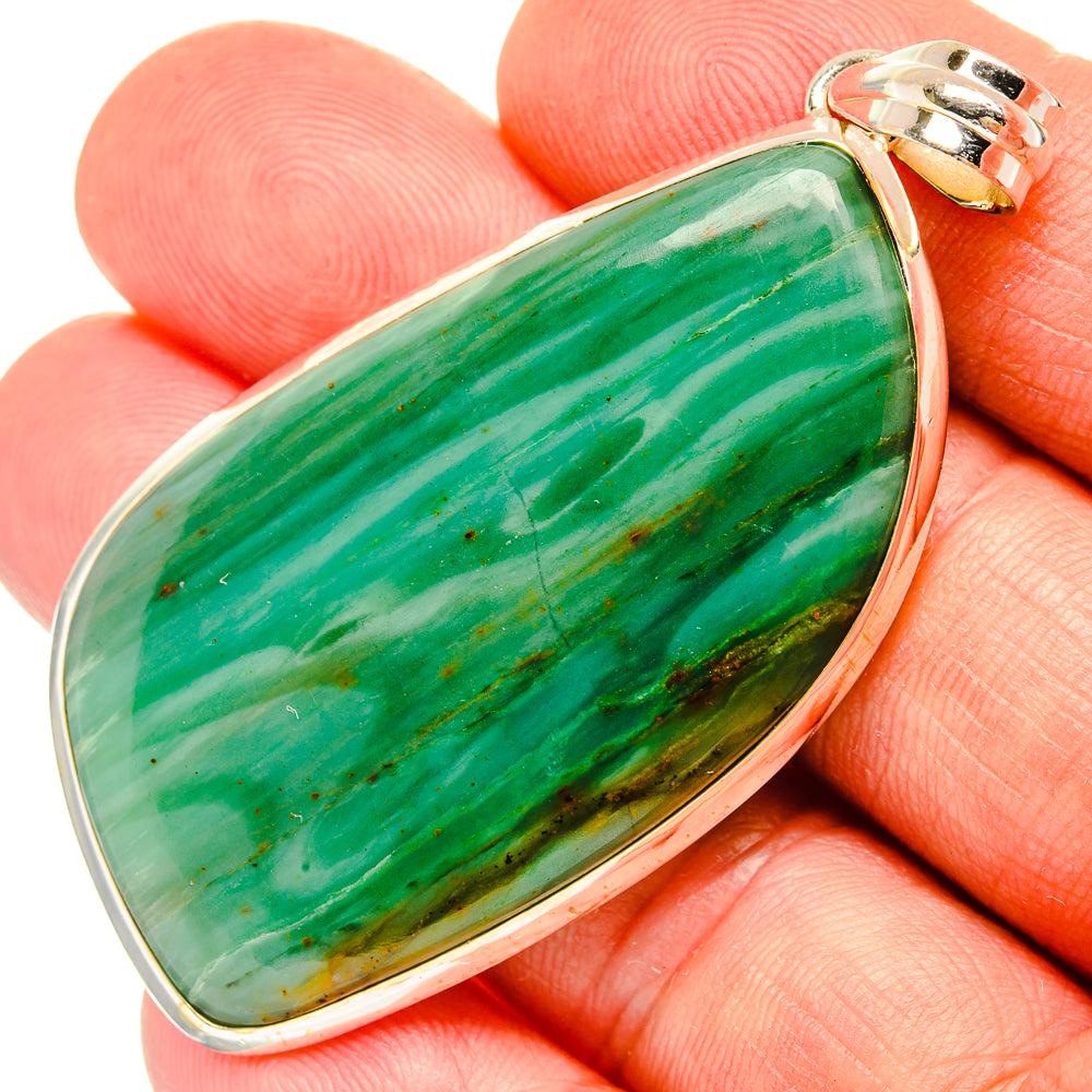 Green Jasper Pendants handcrafted by Anasilvercos - PD30761