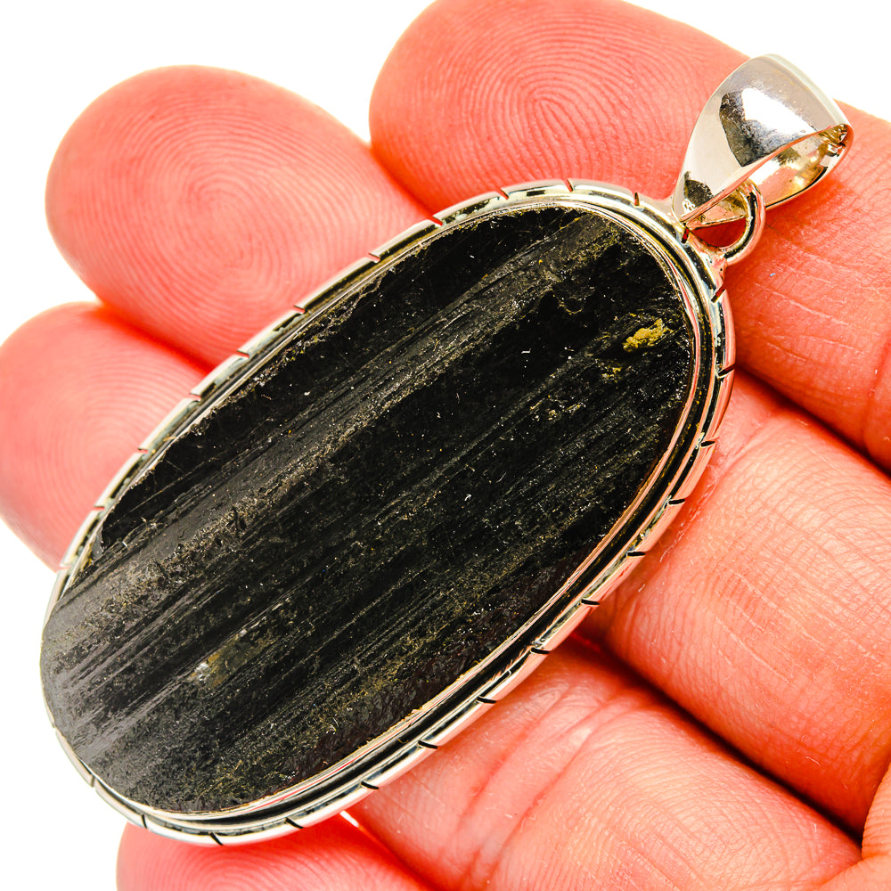 Black Tourmaline Pendants handcrafted by Anasilvercos - PD30763