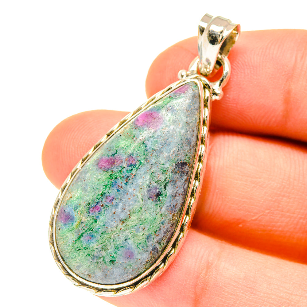 Ruby Fuchsite Pendants handcrafted by Anasilvercos - PD3077