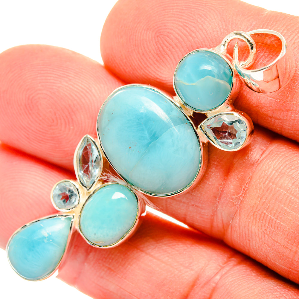 Larimar Pendants handcrafted by Anasilvercos - PD30770