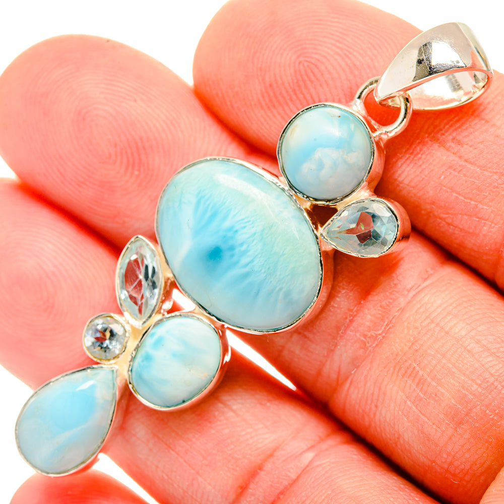 Larimar Pendants handcrafted by Anasilvercos - PD30771