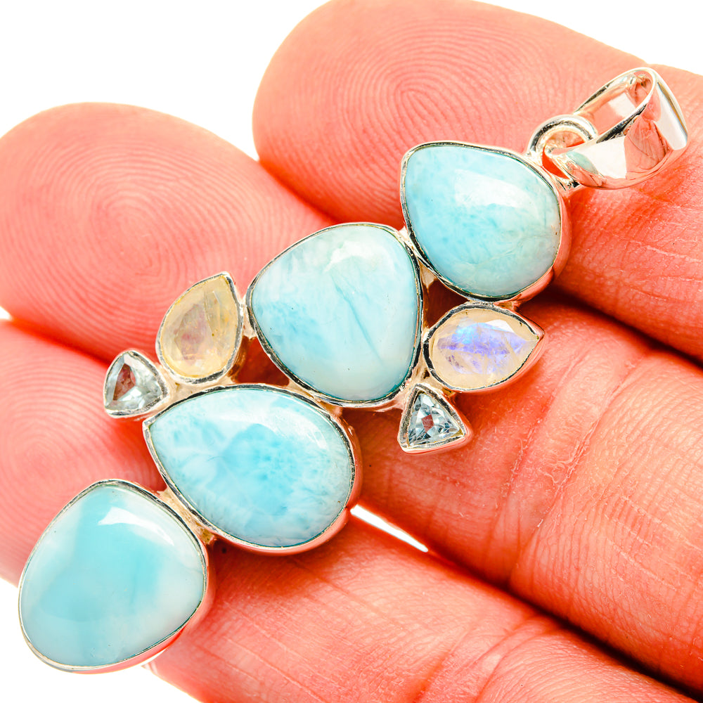 Larimar Pendants handcrafted by Anasilvercos - PD30773