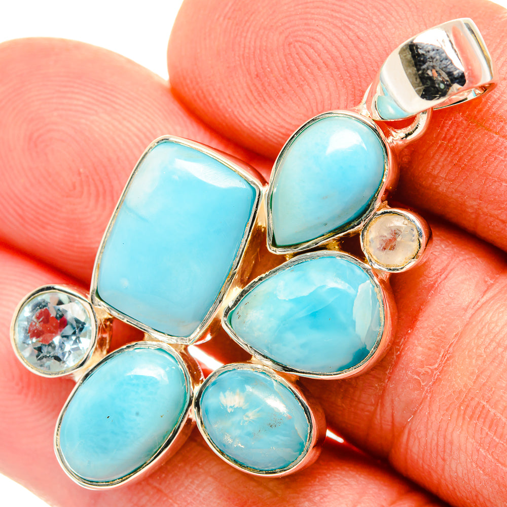 Larimar Pendants handcrafted by Anasilvercos - PD30783