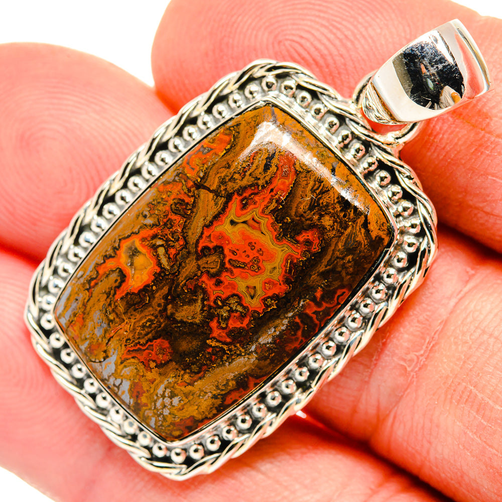 Moroccan Agate Pendants handcrafted by Anasilvercos - PD30799