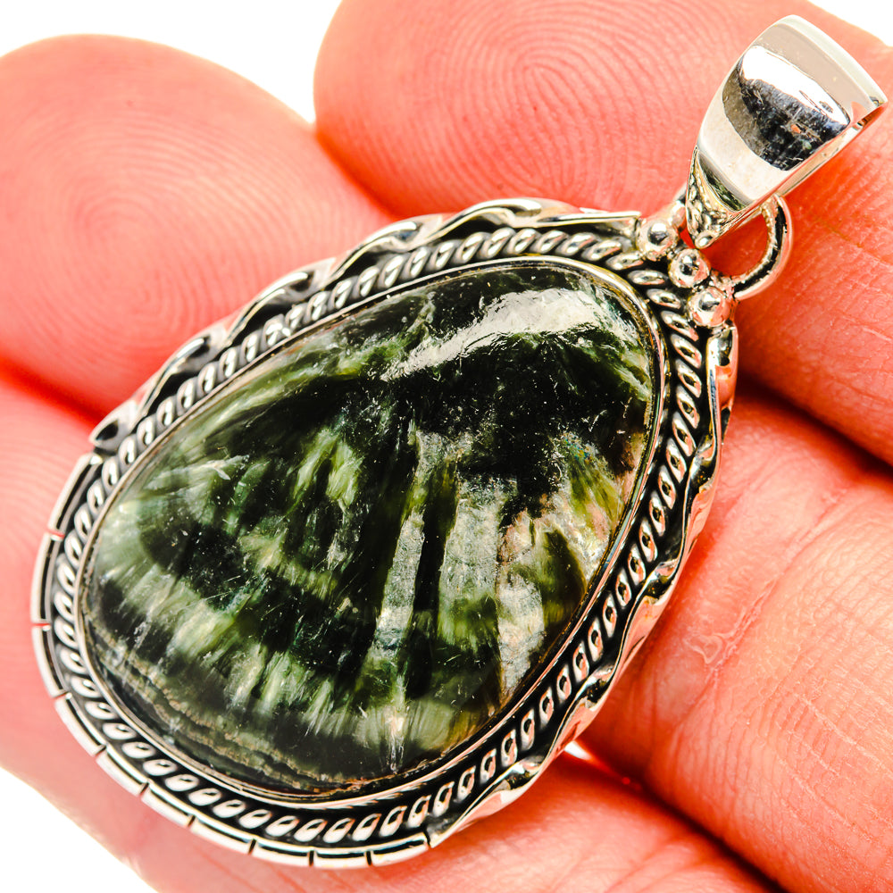 Seraphinite Pendants handcrafted by Anasilvercos - PD30804