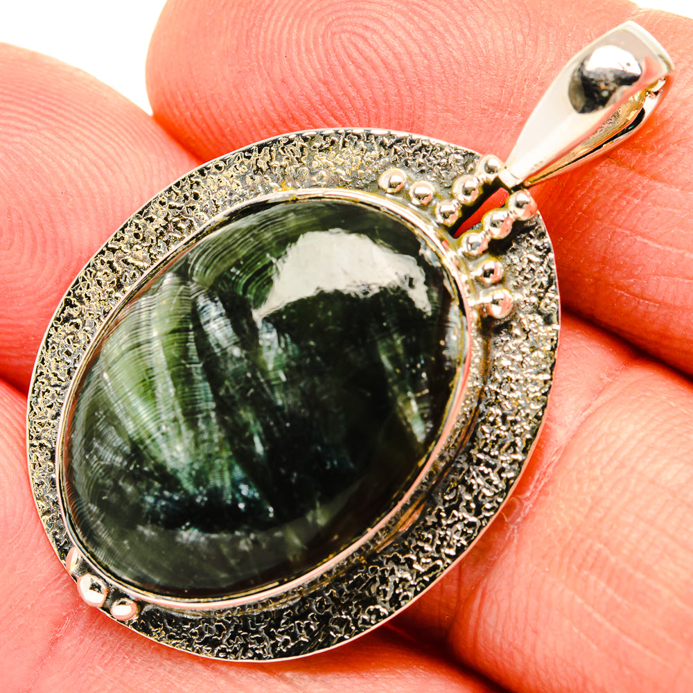 Seraphinite Pendants handcrafted by Anasilvercos - PD30806