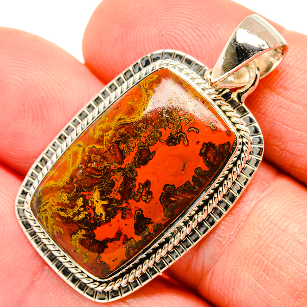 Moroccan Agate Pendants handcrafted by Anasilvercos - PD30808