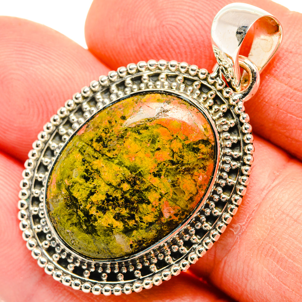 Unakite Pendants handcrafted by Anasilvercos - PD30809