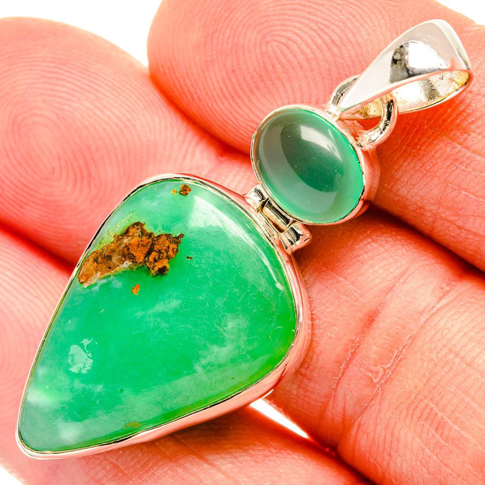 Chrysoprase Pendants handcrafted by Anasilvercos - PD30819