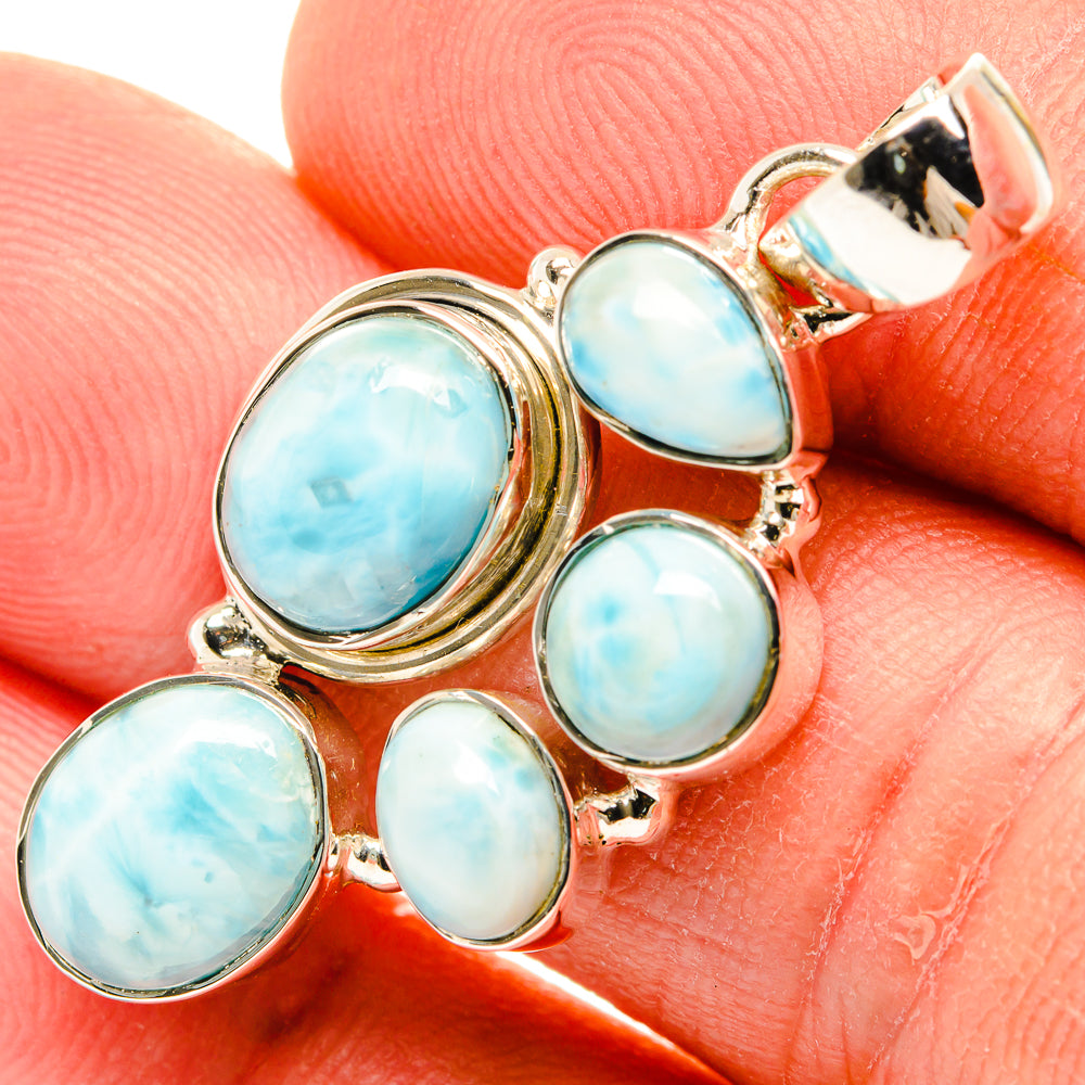 Larimar Pendants handcrafted by Anasilvercos - PD30824