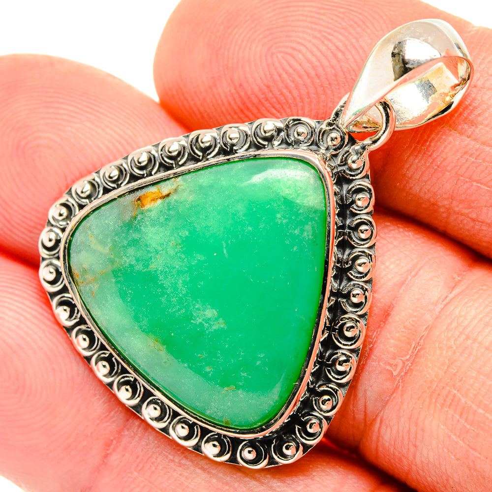 Chrysoprase Pendants handcrafted by Anasilvercos - PD30831