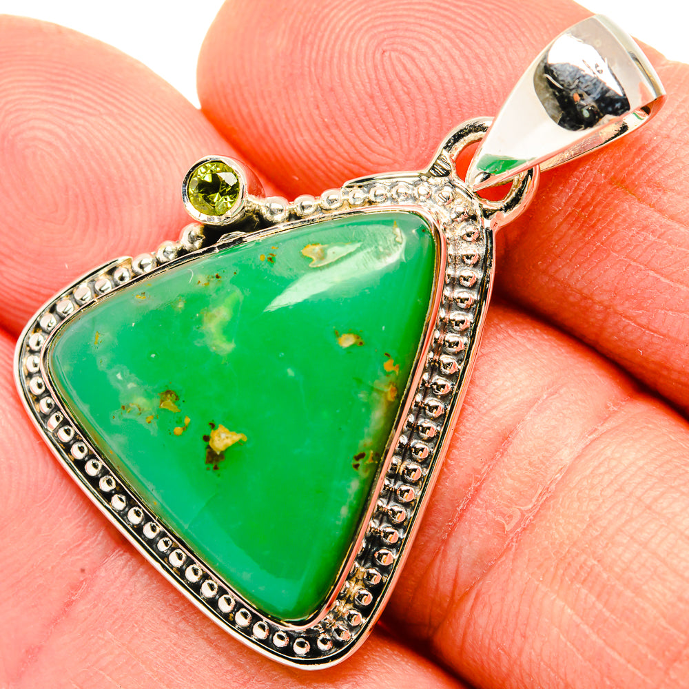 Chrysoprase Pendants handcrafted by Anasilvercos - PD30843