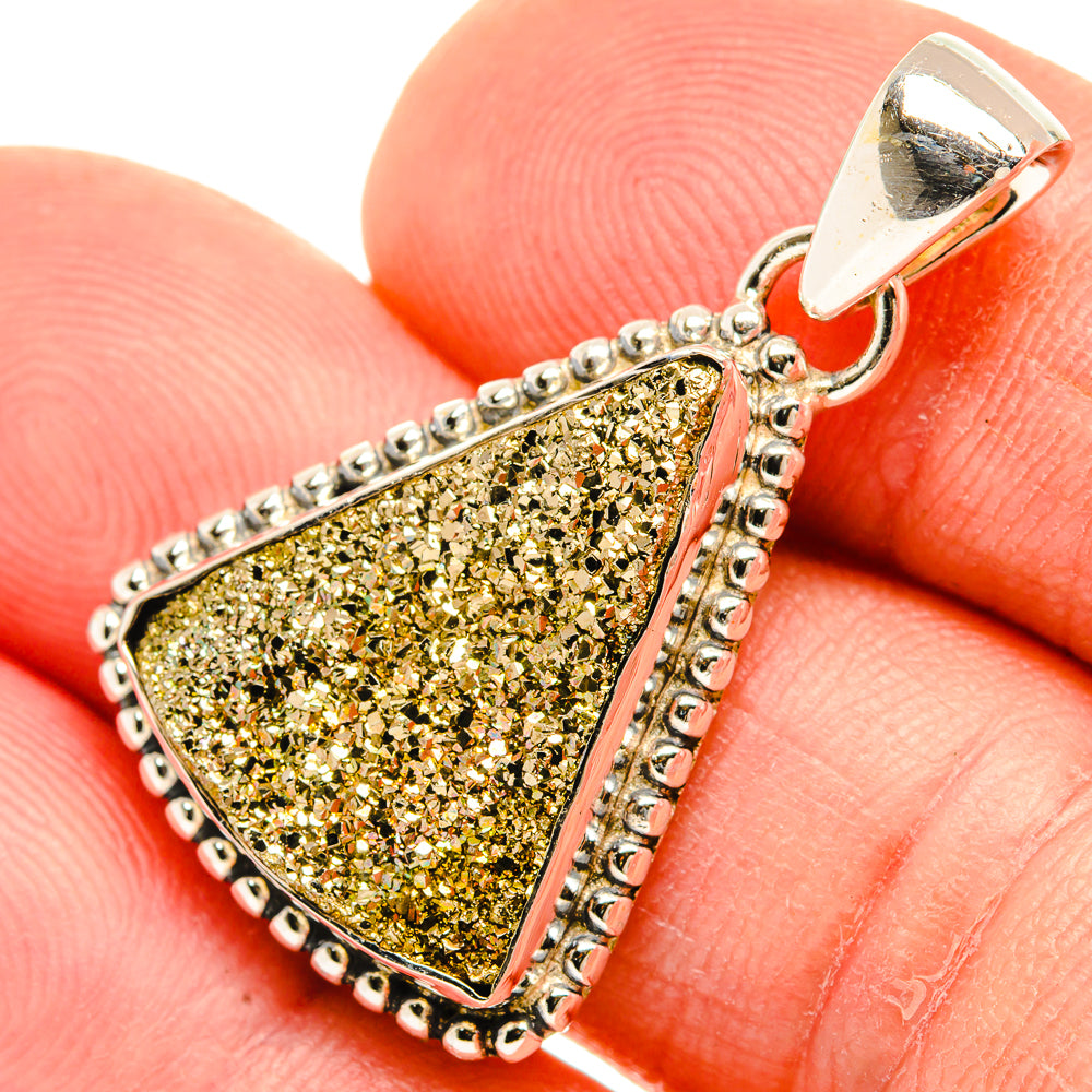 Pyrite Pendants handcrafted by Anasilvercos - PD30859