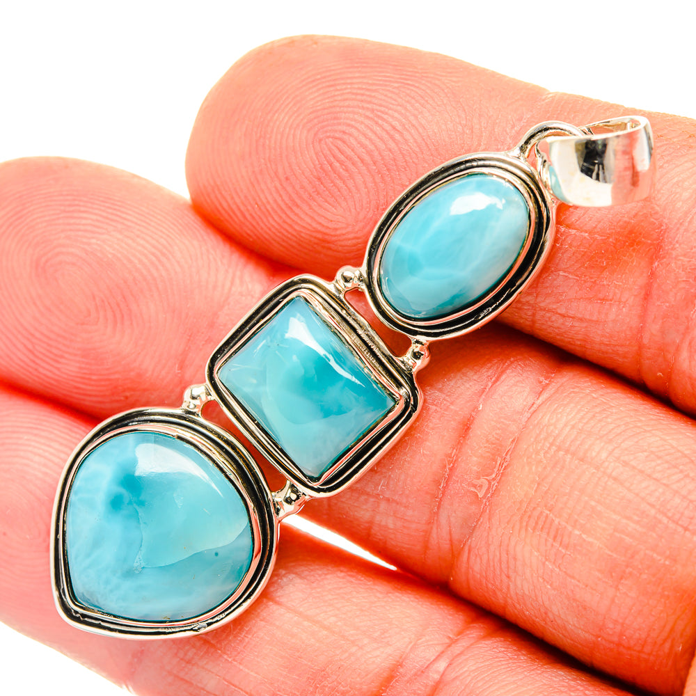 Larimar Pendants handcrafted by Anasilvercos - PD30862