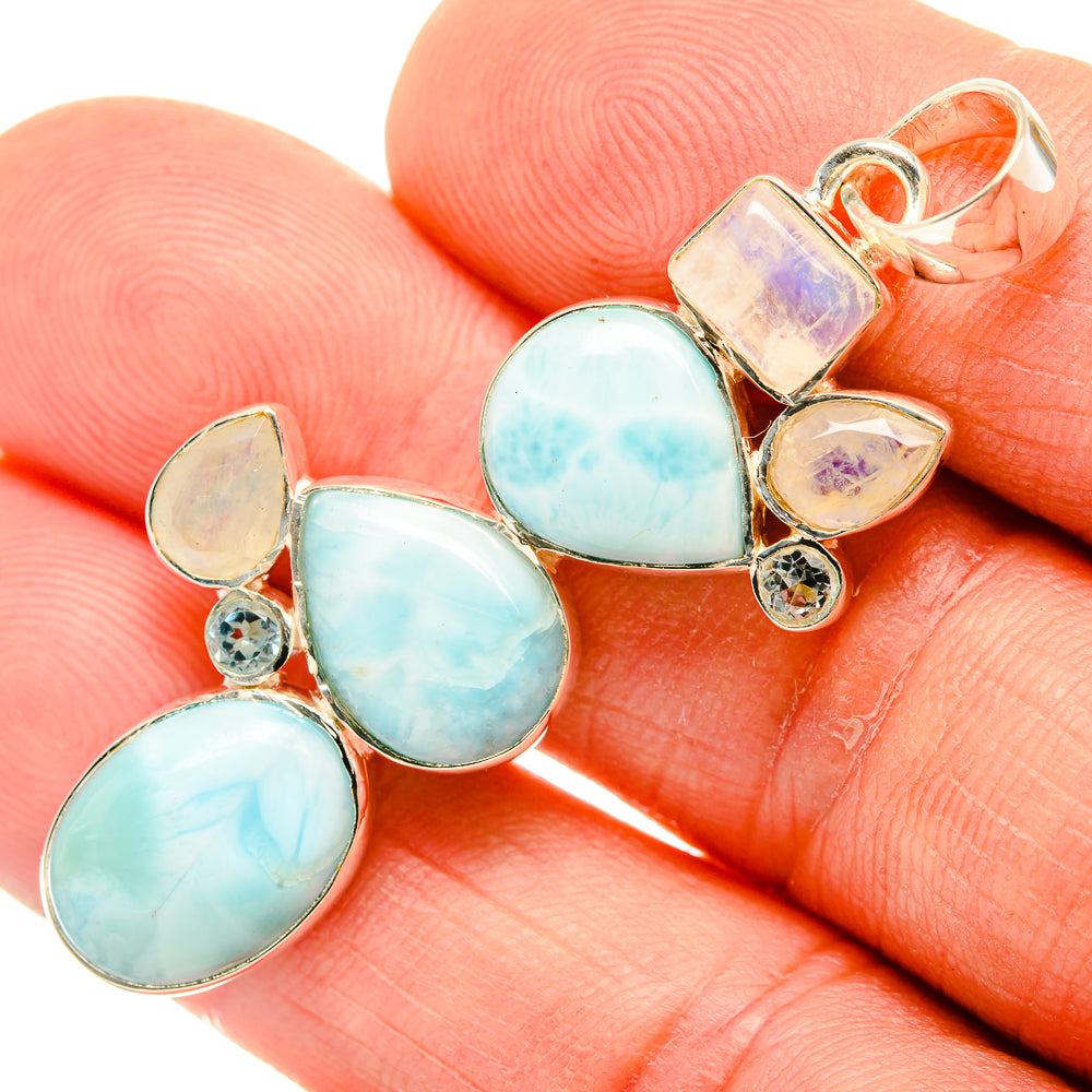 Larimar Pendants handcrafted by Anasilvercos - PD30863