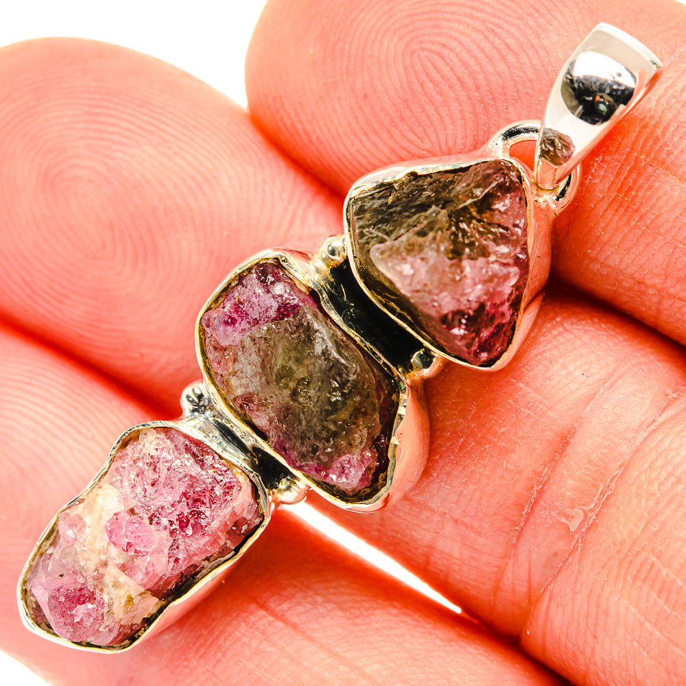 Pink Tourmaline Pendants handcrafted by Anasilvercos - PD30878